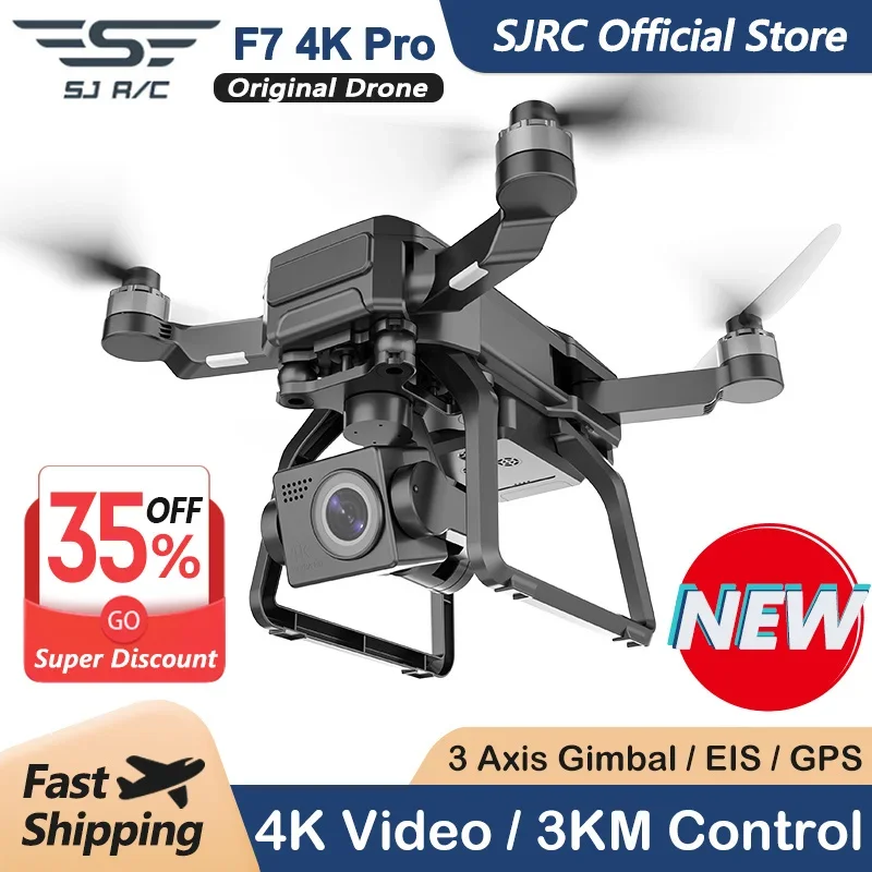 Drone Camera Professional - SJRC F7 4K PROกล้องDrone GPS HD
