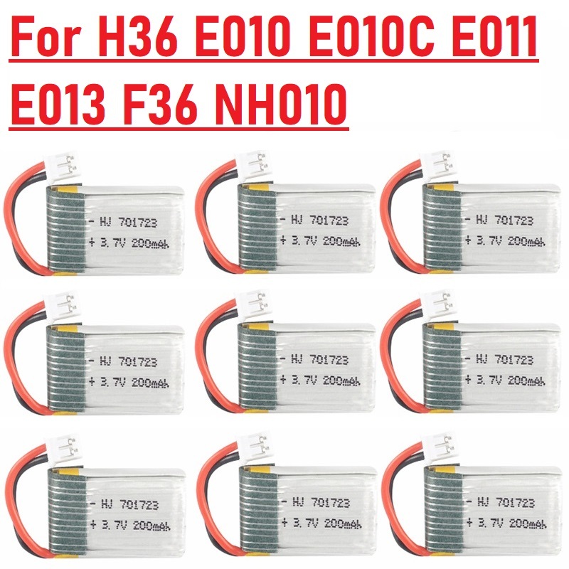Eachine Drone E010 - 1-20 ชิ้น 3.7v 200mah 701723 แบตเตอรี่